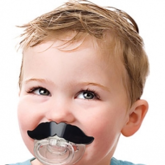NWT 👶 FRED “CHILL, BABY” FUNNY MUSTACHE SILICONE PACIFIER SUCETTE Baby Boy 0-6+ - Picture 11 of 11